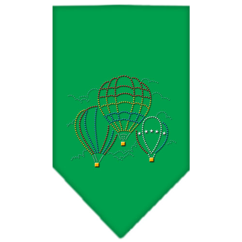 Hot Air Balloons Rhinestone Bandana Emerald Green Large